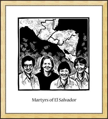 Wall Frame Gold - Martyrs of El Salvador by Julie Lonneman - Trinity Stores