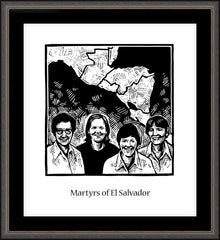 Wall Frame Espresso - Martyrs of El Salvador by J. Lonneman
