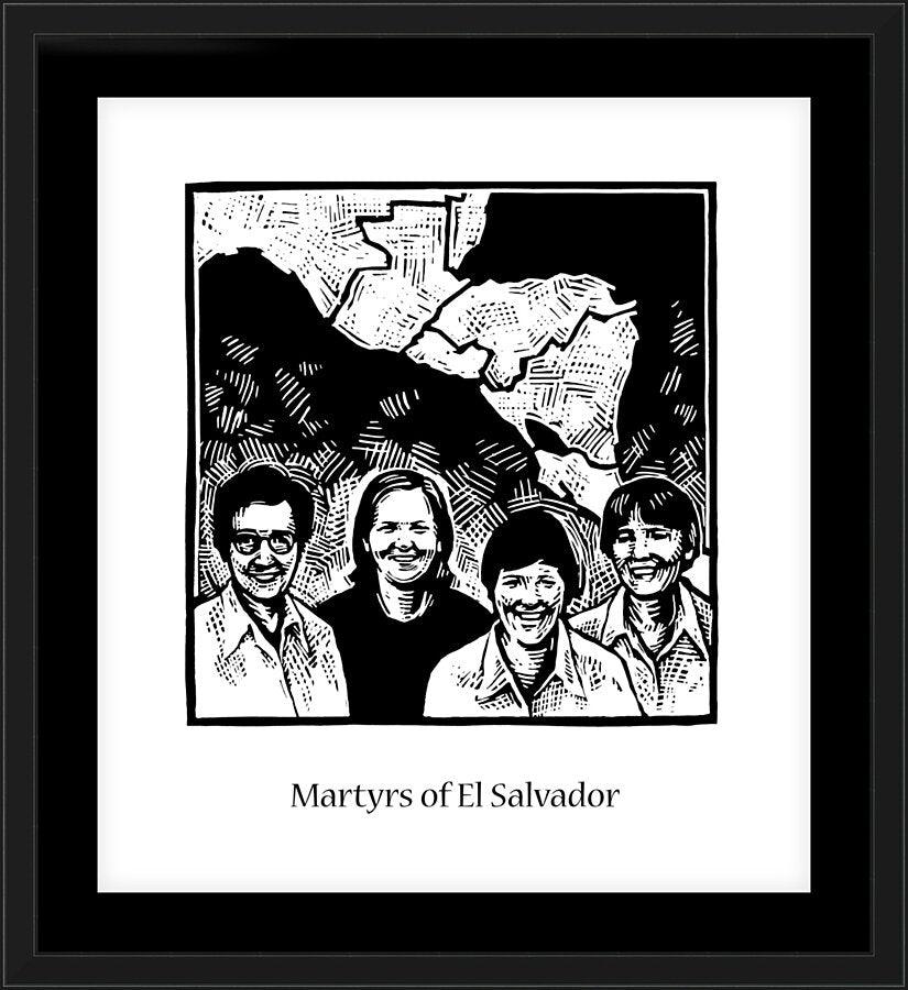 Wall Frame Black, Matted - Martyrs of El Salvador by Julie Lonneman - Trinity Stores