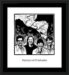 Wall Frame Black - Martyrs of El Salvador by J. Lonneman