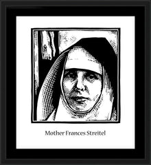 Wall Frame Black - Mother Frances Streitel by J. Lonneman
