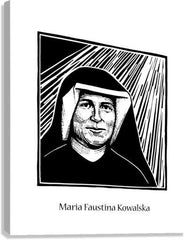 Canvas Print - St. Maria Faustina Kowalska by J. Lonneman