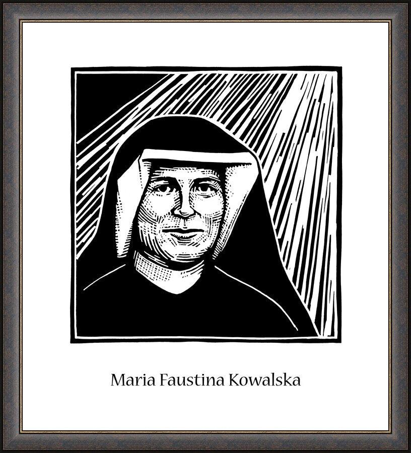 Wall Frame Espresso - St. Maria Faustina Kowalska by Julie Lonneman - Trinity Stores