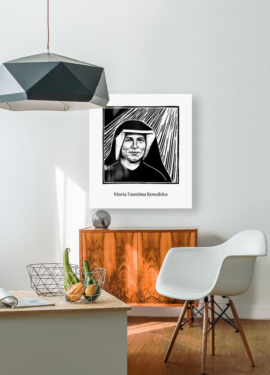 Metal Print - St. Maria Faustina Kowalska by Julie Lonneman - Trinity Stores