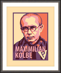 Wall Frame Espresso - St. Maximilian Kolbe by J. Lonneman