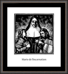 Wall Frame Espresso - St. Marie of the Incarnation by J. Lonneman