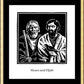 Wall Frame Gold, Matted - Moses and Elijah by J. Lonneman