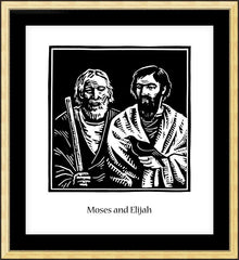 Wall Frame Gold - Moses and Elijah by J. Lonneman