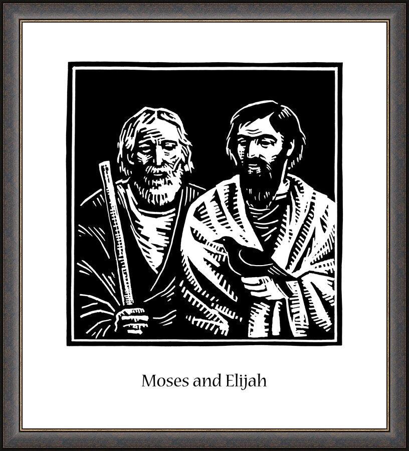Wall Frame Espresso - Moses and Elijah by J. Lonneman