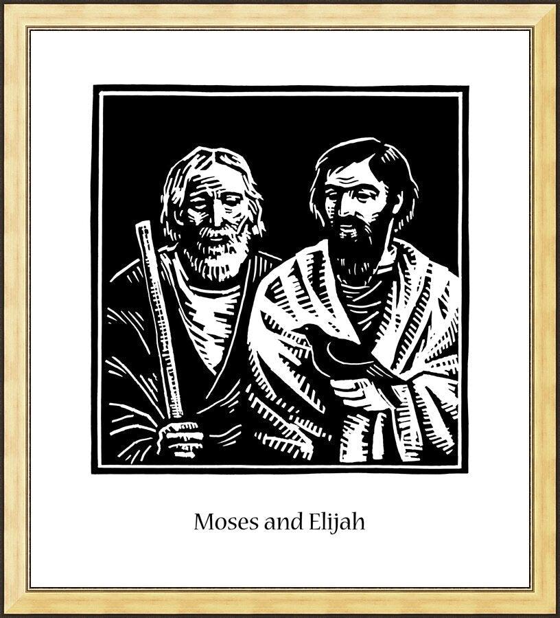 Wall Frame Gold - Moses and Elijah by J. Lonneman