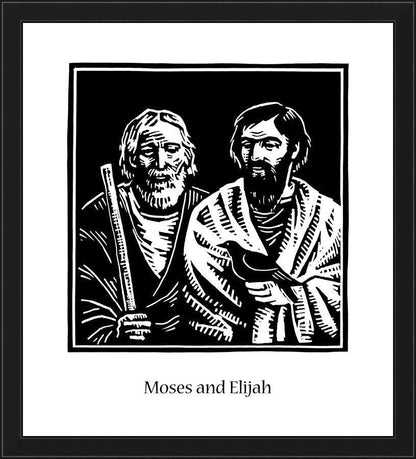 Wall Frame Black - Moses and Elijah by J. Lonneman