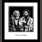 Wall Frame Espresso, Matted - Moses and Elijah by J. Lonneman