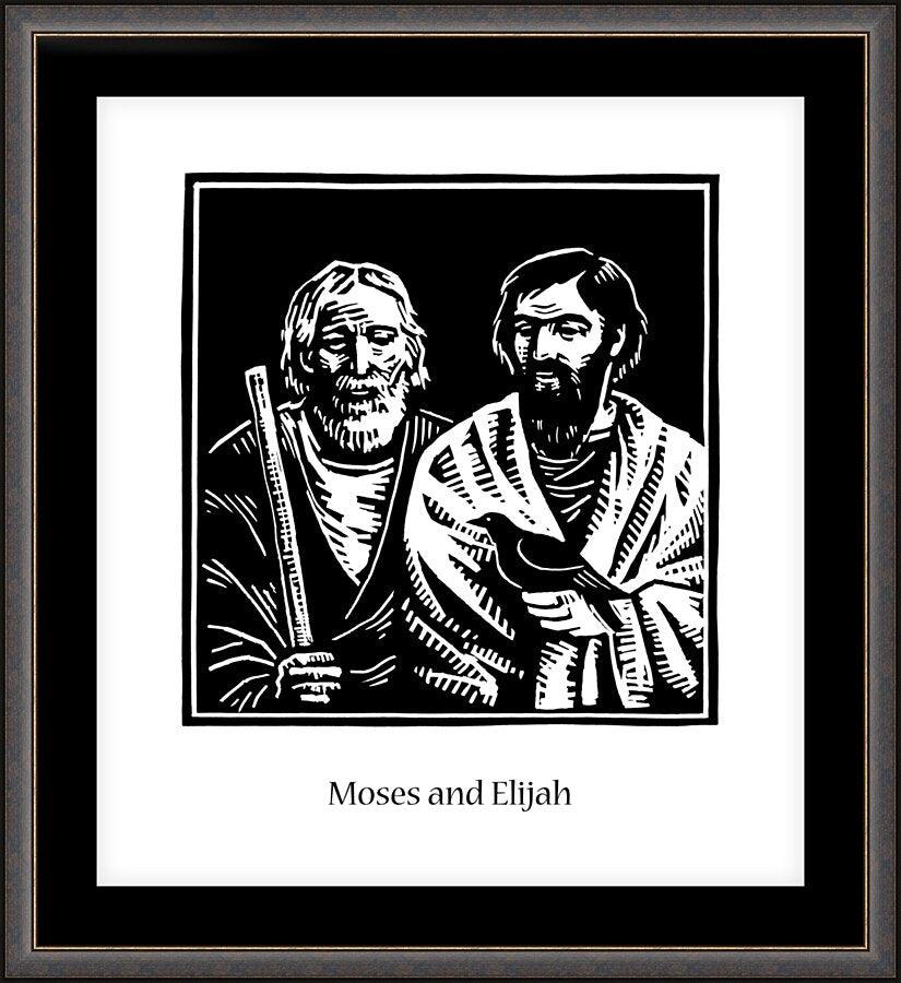 Wall Frame Espresso, Matted - Moses and Elijah by Julie Lonneman - Trinity Stores
