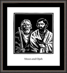Wall Frame Espresso - Moses and Elijah by J. Lonneman