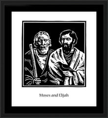 Wall Frame Black - Moses and Elijah by J. Lonneman