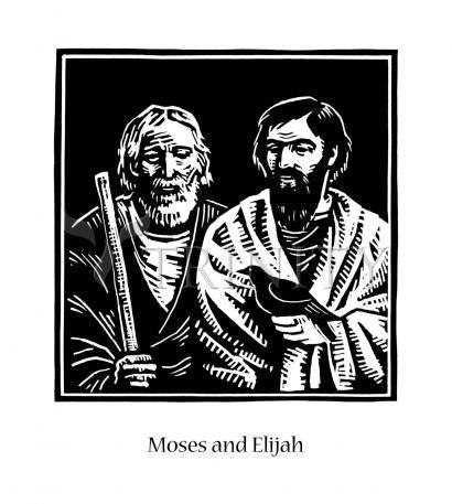 Wall Frame Gold, Matted - Moses and Elijah by J. Lonneman