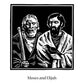 Wall Frame Espresso, Matted - Moses and Elijah by J. Lonneman