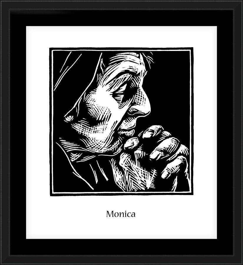 Wall Frame Black, Matted - St. Monica by Julie Lonneman - Trinity Stores