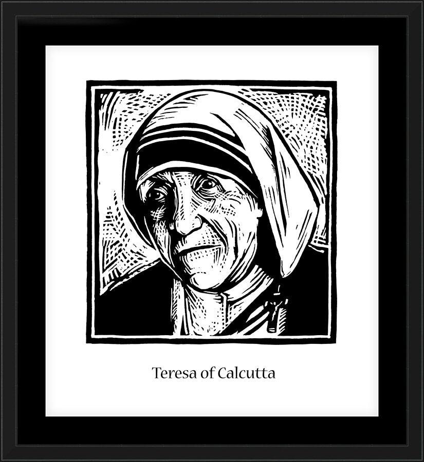 Wall Frame Black, Matted - St. Teresa of Calcutta by Julie Lonneman - Trinity Stores