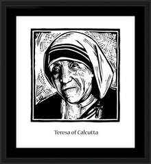 Wall Frame Black - St. Teresa of Calcutta by J. Lonneman