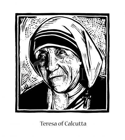 Wall Frame Black, Matted - St. Teresa of Calcutta by Julie Lonneman - Trinity Stores