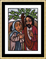 Wall Frame Gold - Lent, 5th Sunday - Martha Pleads With Jesus by J. Lonneman