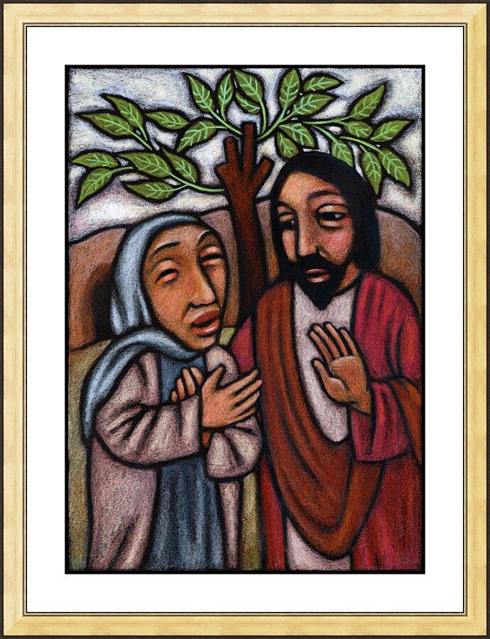 Wall Frame Gold - Lent, 5th Sunday - Martha Pleads With Jesus by J. Lonneman