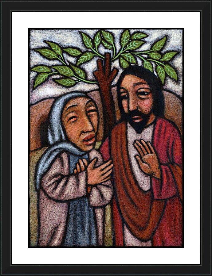 Wall Frame Black - Lent, 5th Sunday - Martha Pleads With Jesus by J. Lonneman