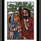 Wall Frame Espresso, Matted - Lent, 5th Sunday - Martha Pleads With Jesus by J. Lonneman