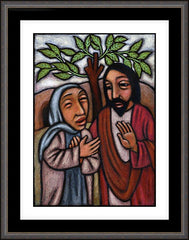 Wall Frame Espresso - Lent, 5th Sunday - Martha Pleads With Jesus by J. Lonneman