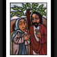 Wall Frame Black, Matted - Lent, 5th Sunday - Martha Pleads With Jesus by J. Lonneman