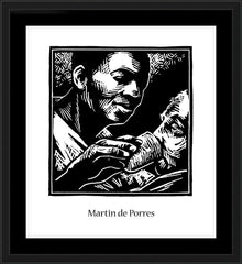 Wall Frame Black - St. Martin de Porres by J. Lonneman