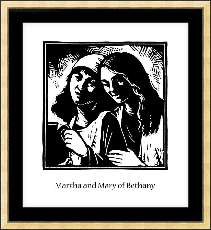 Wall Frame Gold, Matted - St. Martha and Mary by Julie Lonneman - Trinity Stores