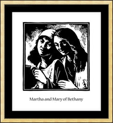 Wall Frame Gold - St. Martha and Mary by J. Lonneman