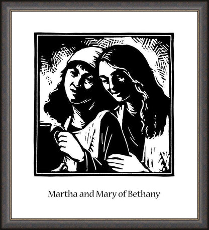 Wall Frame Espresso - St. Martha and Mary by J. Lonneman