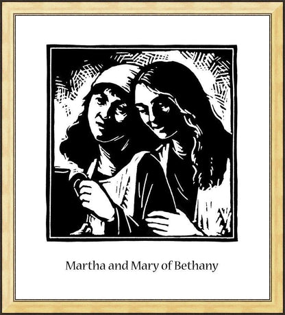 Wall Frame Gold - St. Martha and Mary by Julie Lonneman - Trinity Stores