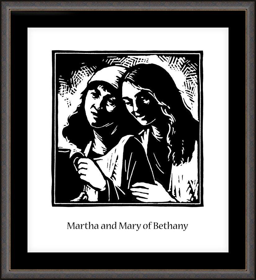 Wall Frame Espresso, Matted - St. Martha and Mary by J. Lonneman