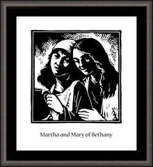 Wall Frame Espresso - St. Martha and Mary by J. Lonneman