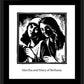 Wall Frame Black, Matted - St. Martha and Mary by Julie Lonneman - Trinity Stores