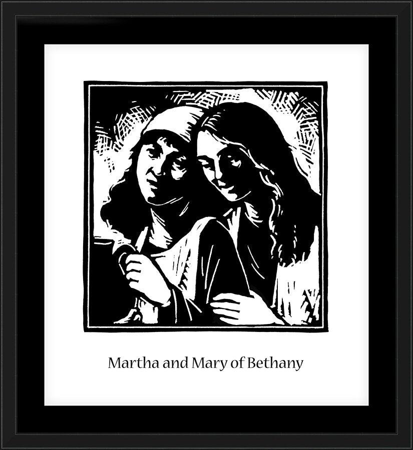 Wall Frame Black, Matted - St. Martha and Mary by Julie Lonneman - Trinity Stores