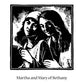 Wall Frame Black, Matted - St. Martha and Mary by Julie Lonneman - Trinity Stores