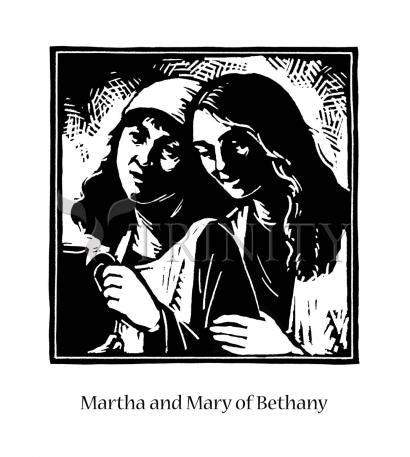 Wall Frame Black, Matted - St. Martha and Mary by Julie Lonneman - Trinity Stores