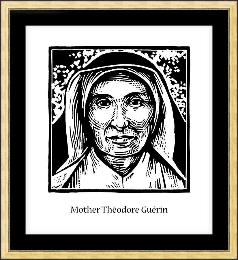 Wall Frame Gold, Matted - St. Mother Théodore Guérin by Julie Lonneman - Trinity Stores