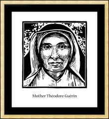 Wall Frame Gold - St. Mother Théodore Guérin by J. Lonneman