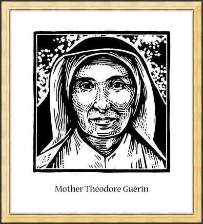 Wall Frame Gold - St. Mother Théodore Guérin by Julie Lonneman - Trinity Stores