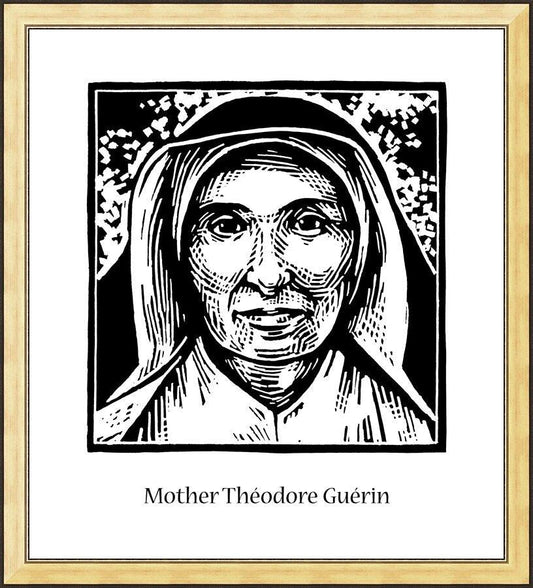 Wall Frame Gold - St. Mother Théodore Guérin by J. Lonneman