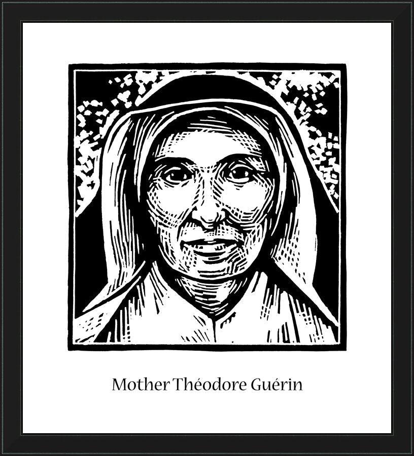 Wall Frame Black - St. Mother Théodore Guérin by Julie Lonneman - Trinity Stores