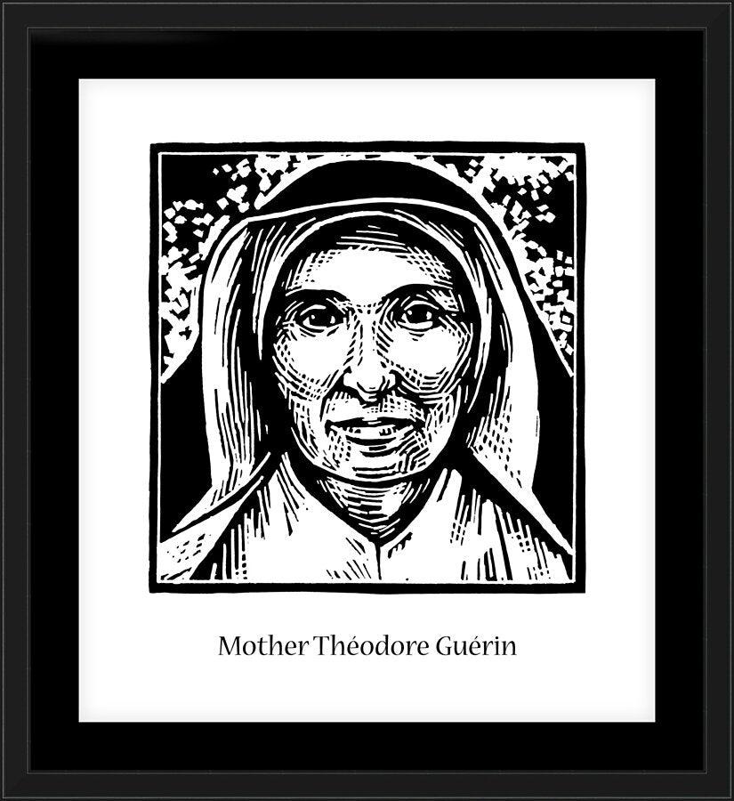 Wall Frame Black, Matted - St. Mother Théodore Guérin by Julie Lonneman - Trinity Stores