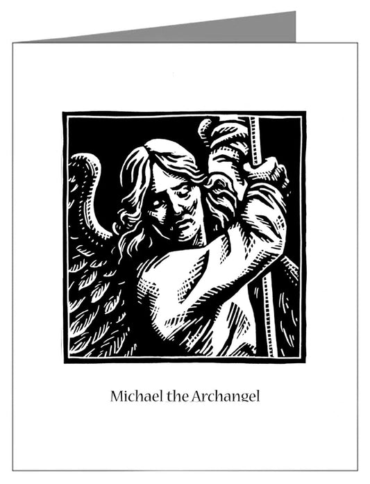 St. Michael Archangel - Custom Text Note Card 