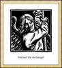 Wall Frame Gold - St. Michael Archangel by J. Lonneman